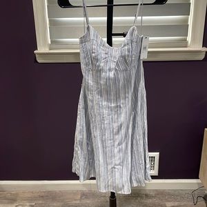 Guess SL Aileen open back dress patio stripe print